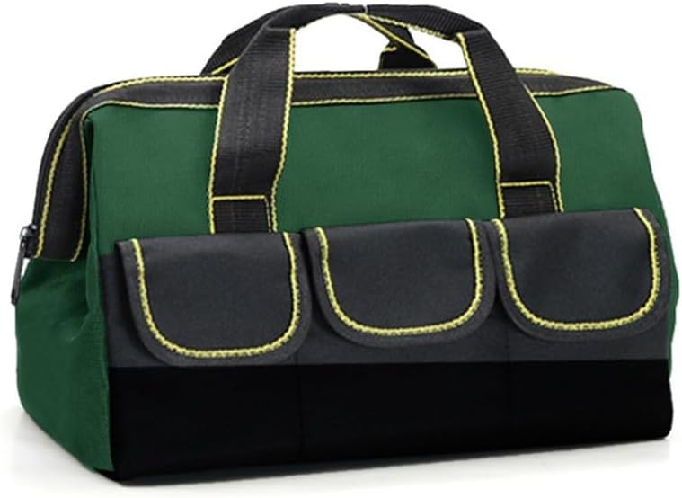 Sac à Outils Robuste Vert De 40,6 Cm Avec Plusieurs Compartiments Et Sangle Rembourrée Pour Un Transport Facile (B)