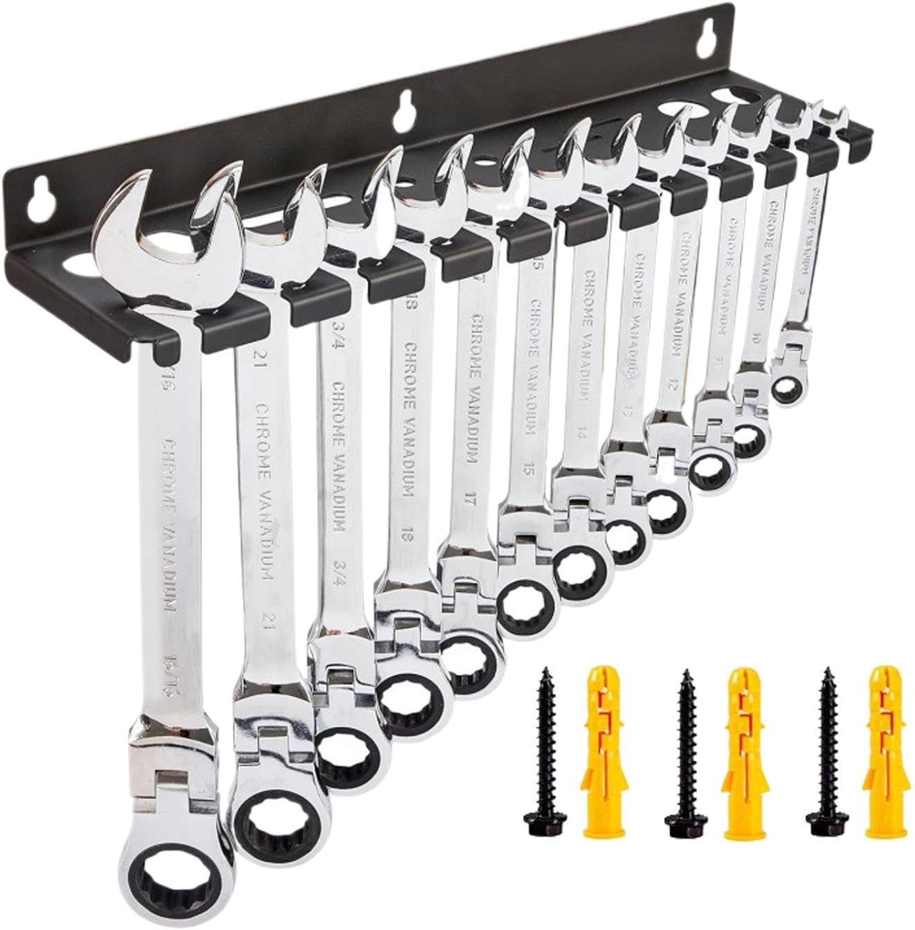 Generisch Porte-clés Et Organiseur – Étagère De Rangement Pour Clés Mixtes , Grande Capacité Avec Bandes Magnétiques, Acier à Outils Robuste, Montage Mural Peu Encombrant, Pour Le Garage