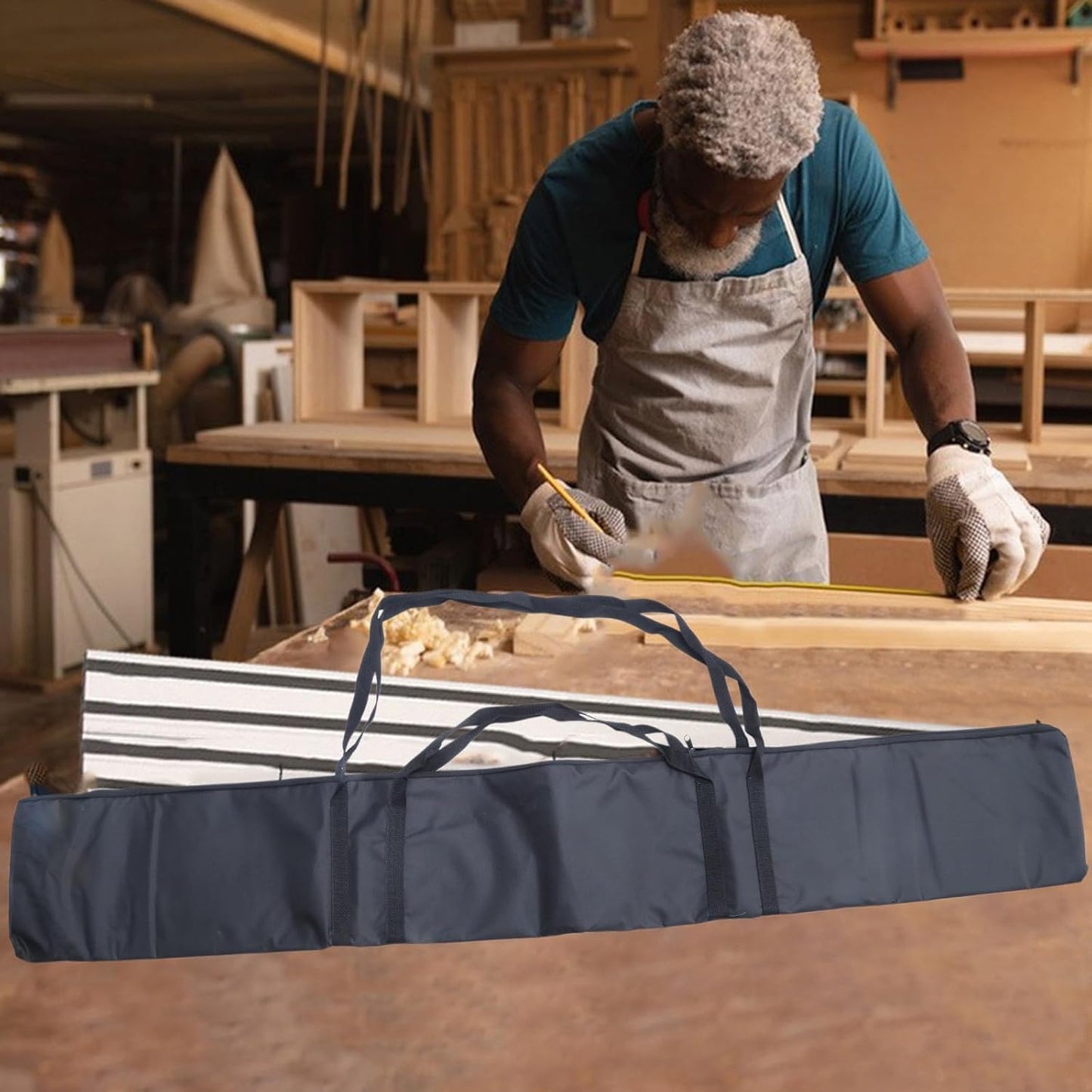 Organisateurs D ' Outils Professionnels Pochettes De Rangement Pour Rails Coulissants De Rangement Pour Rails De Guidage En Tissu Oxford Résistant à L ' Eau Étui De Transport De Rangement