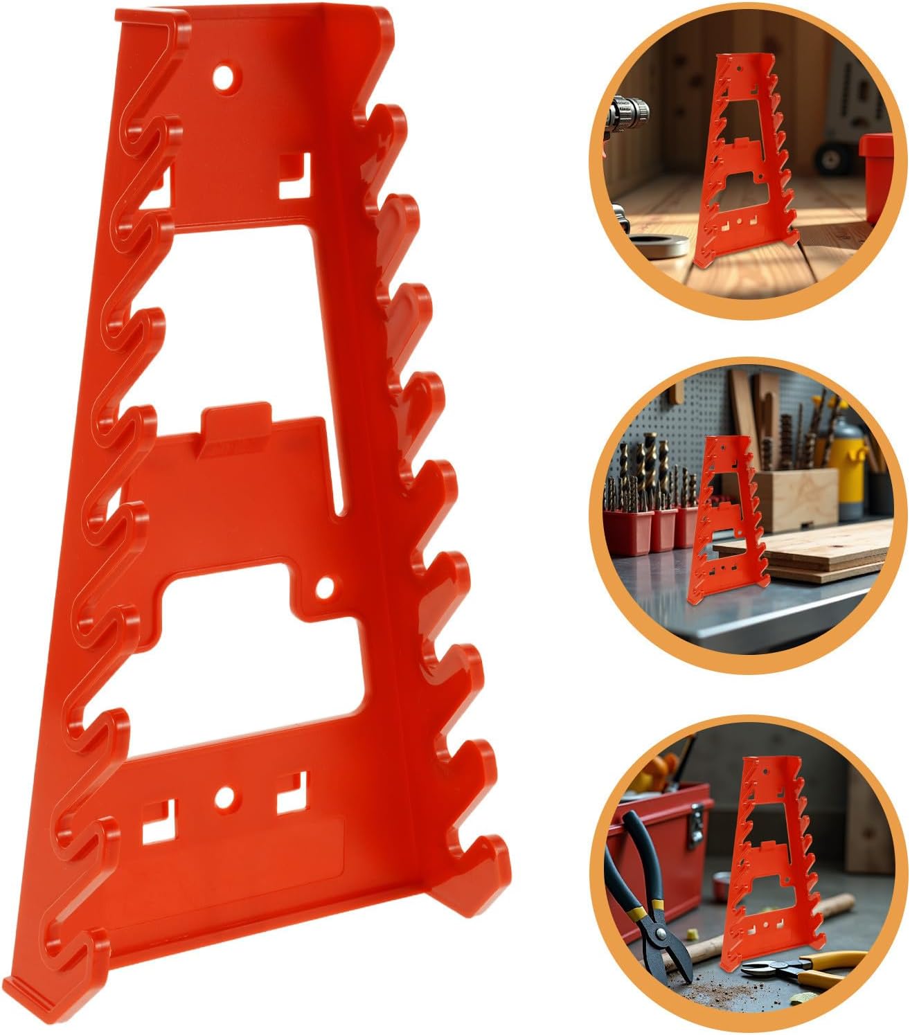 Zerodeko Porte-outils Mural En Plastique Rouge 2pcs Pour Panneau Perforé, Support Multi-couches Pour Rangement Des Outils Garage Et Atelier