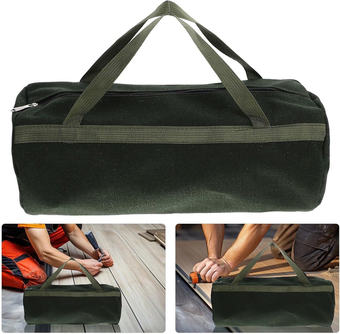 Healvian Pochette à Outils Grosse Capacité En Toile Canvas Design Multifonctionnel Pour Rangement Et Transport Facile Des Outils De Réparation à Domicile