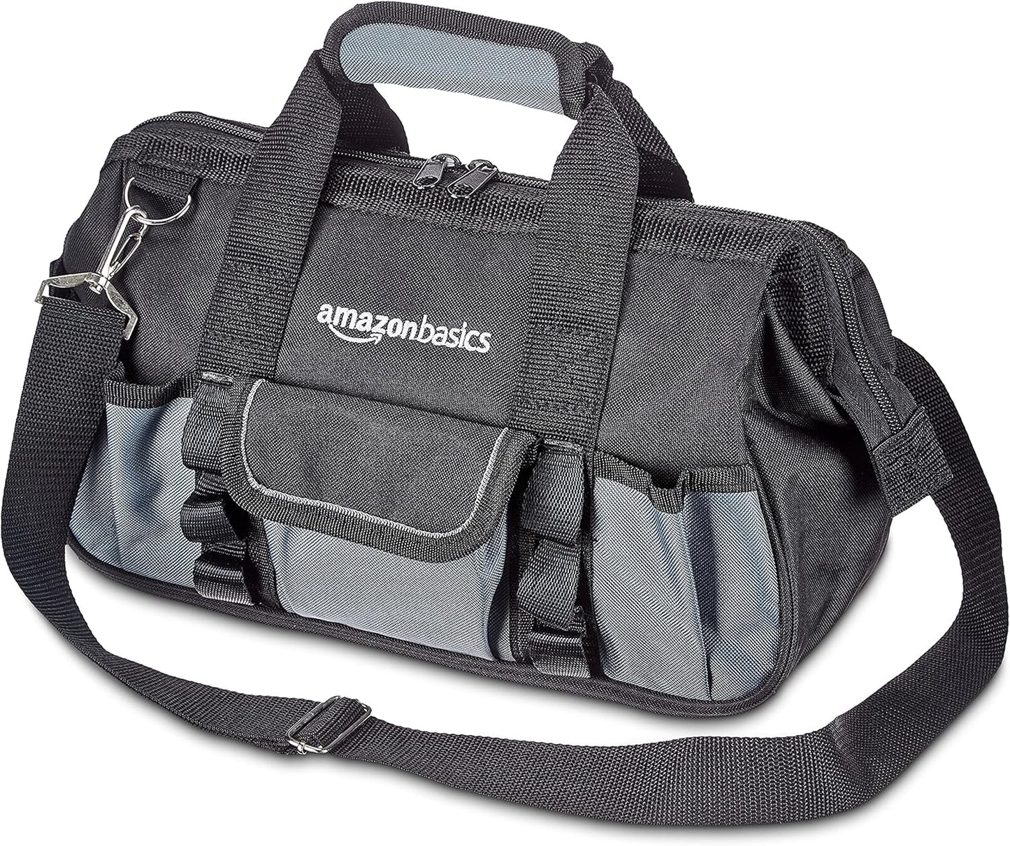 Amazon Basics Sac à Outils, 40.6 Cm, Gris,noir