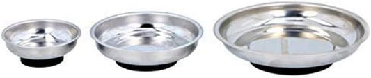  Lot De 3 Plateaux Magnétiques En Acier Inoxydable Pour Plateau à Vaisselle Rond - Vis Magnétiques - Écrous - Boulons - Pièces Métalliques - Outils De Garage
