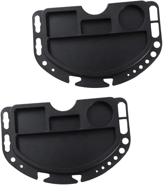  Gatuida Palette De Réparation Vélo 2 Pièces En PC Noir Support Multi-grilles Montable Pour Garage Et Abri, Porte-Outils Pratique Pour Entretien De Vélos De Route Et Plage