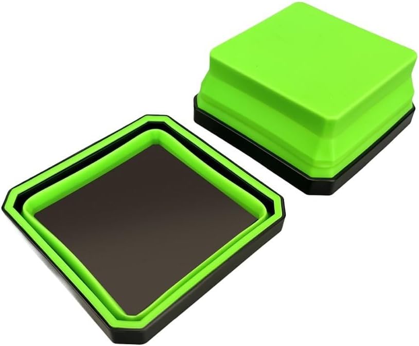  Lot De 2 Plateaux à Outils Magnétiques Pliables En Silicone Pour Vis, écrous, Boulons Et Petites Pièces De Rangement Dans Le Garage, L'atelier, La Maison (rouge)