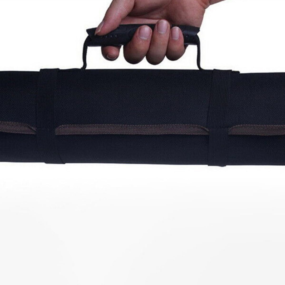  Healeved Pochette à Fermeture Éclair Noire Étanche Pour Outils Protection Antirouille En Tissu, Organisateur Compact Enroulable Pour Camping Et Petits Outils