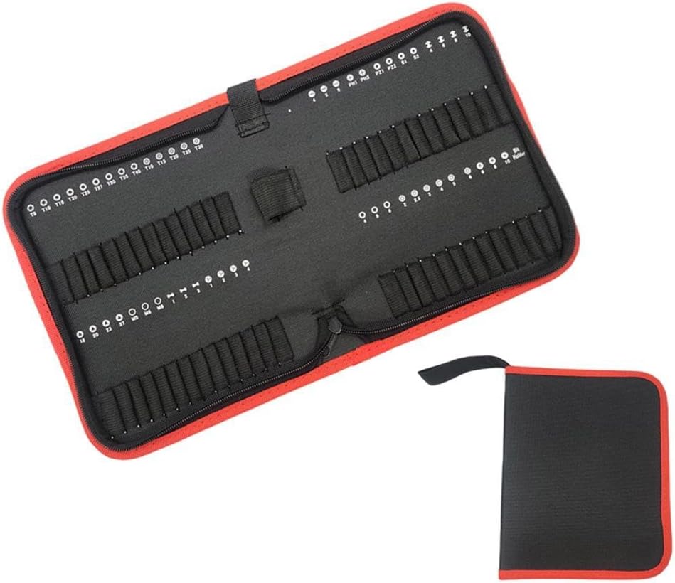  Generic Sac De Rangement Pour Embouts, Porte-embouts Portatif Avec Fermeture éclair, Petit Sac Pour Les Embouts De Tournevis, 22.4 Cm X 17.7 Cm X