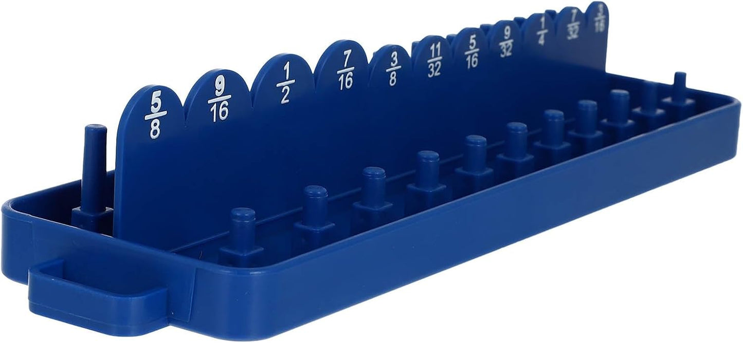  Jojofuny Support De Prises Multifonctionnel En Pp Bleu, Organisateur De Douilles Résistant Sans Bavures, Pour Atelier Et Rangement Des Clés