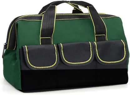  Sac à Outils Robuste Vert De 40,6 Cm Avec Plusieurs Compartiments Et Sangle Rembourrée Pour Un Transport Facile (B)