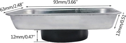  Plateau à Outils Magnétique En Acier Inoxydable Pour Réparation Automobile Pour Ranger Les Petites Pièces Propres Et Antirouille