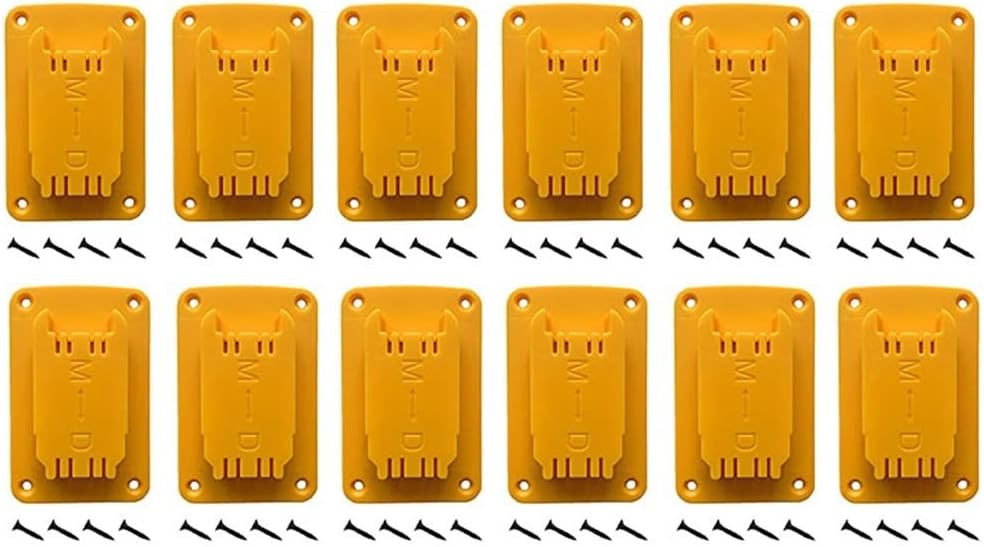  Lot De 3, 8 Ou 12 Porte-outils Muraux Jaunes Pour Perceuse 12 V 20 V Pour Outils électriques, Organiseur En Plastique ABS Avec Vis Pour Garage, Atelier, Rangement (lot De 3, 8 Ou 12 Pièces)