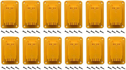  Lot De 3, 8 Ou 12 Porte-outils Muraux Jaunes Pour Perceuse 12 V 20 V Pour Outils électriques, Organiseur En Plastique ABS Avec Vis Pour Garage, Atelier, Rangement (lot De 3, 8 Ou 12 Pièces)