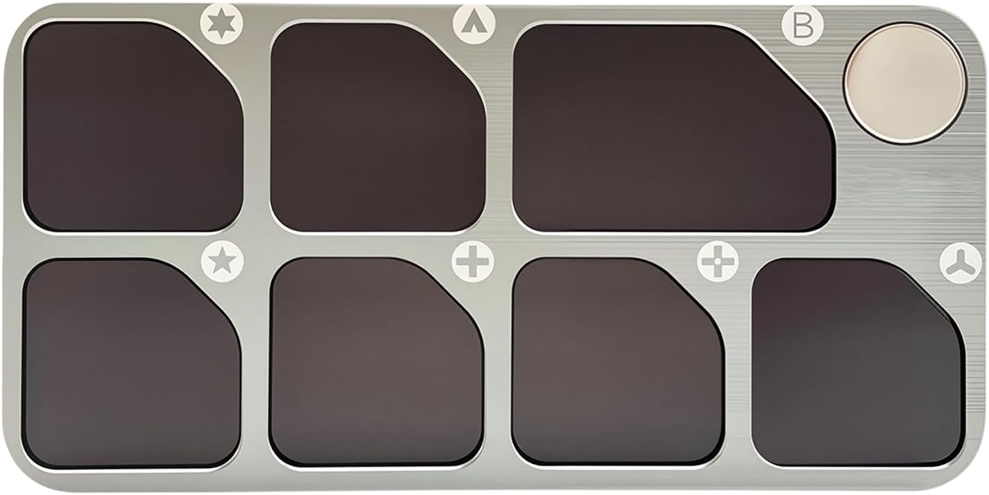  Plateau De Réparation En Aluminium Avec Aimant Puissant Pour Organiser Les Petites Pièces Pendant La Fixation De L ' Appareil, Panneau De Rangement à Vis, Organisateurs électroniques