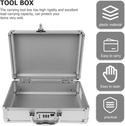 Healeved Trousse à Outils Mallette à La Recherche De Mallette En Métal Pour Homme, étui De Transport Rigide, Boîte à Outils Robuste, Organisateur D'outils De Mécanique, étui à Outils Portable Pour