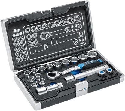  HÖGERT HT1R478 Mallette à Outils Remplie Avec 18 Prises Et Accessoires