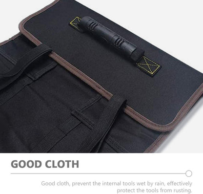  Healeved Pochette à Fermeture Éclair Noire Étanche Pour Outils Protection Antirouille En Tissu, Organisateur Compact Enroulable Pour Camping Et Petits Outils