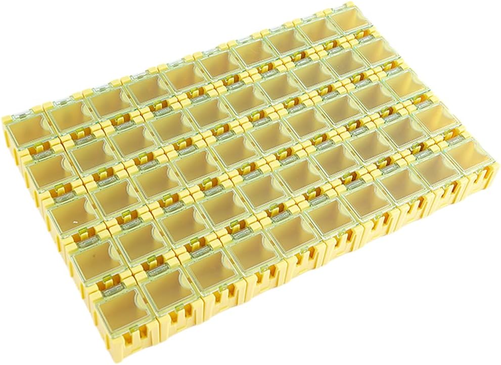  Lot De 50 Boîtes De Rangement Empilables Pour Pièces électroniques, Résistances, Condensateurs, PCB, Boîtier En Plastique, Pour Rangement D'outils (bleu)