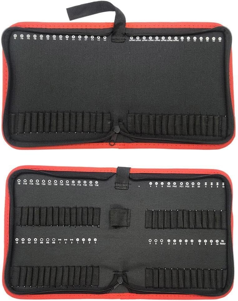  Generic Sac De Rangement Pour Embouts, Porte-embouts Portatif Avec Fermeture éclair, Petit Sac Pour Les Embouts De Tournevis, 22.4 Cm X 17.7 Cm X