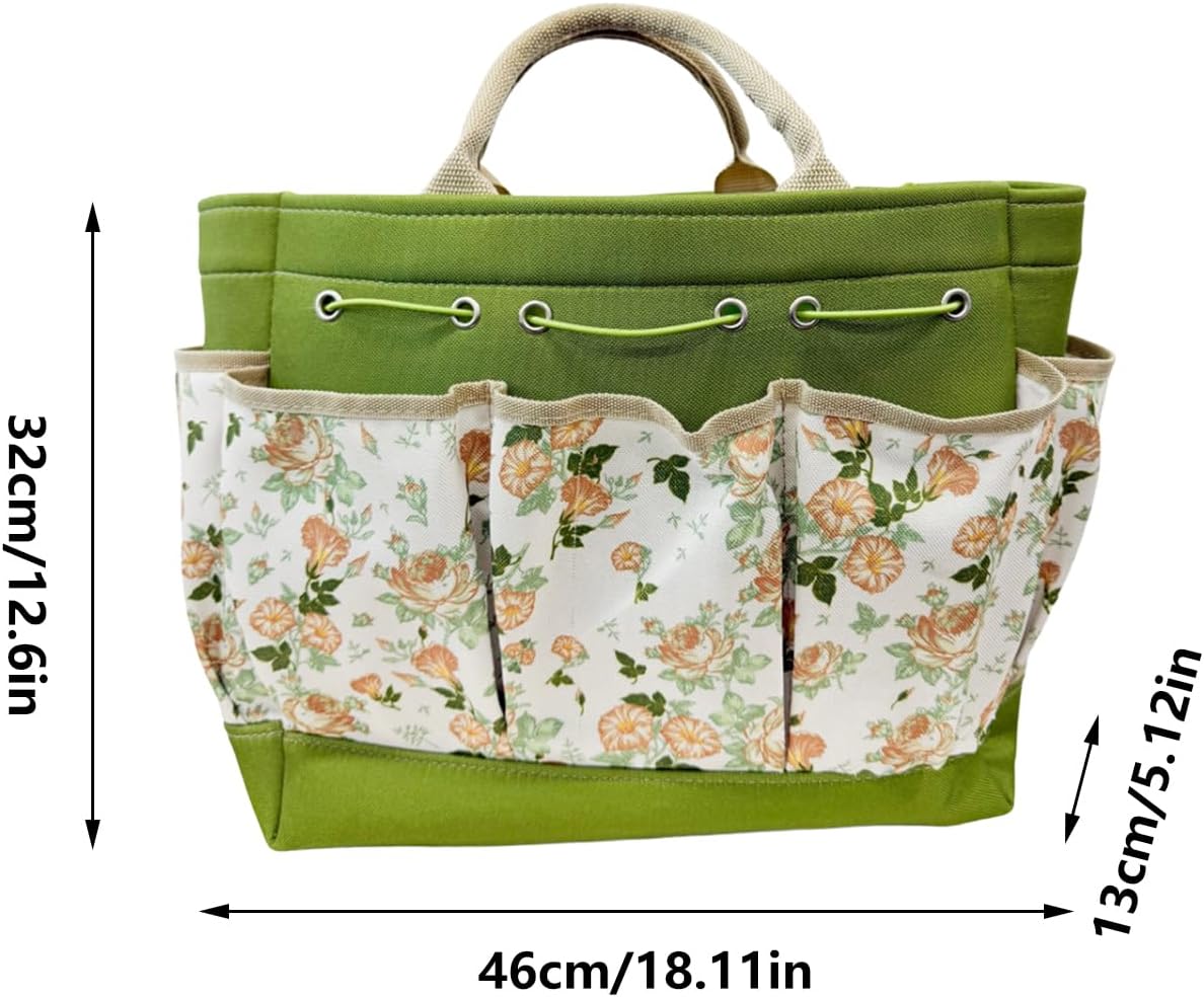 Genérico Panier De Jardinage Avec Poignée En Oxford, Spacieux, Porte-outils De Jardinage Multi-poches Pour Femmes, Hommes, Jardiniers, électriciens, Cour, Patio, Pelouse, Gants De Travail, Gadgets