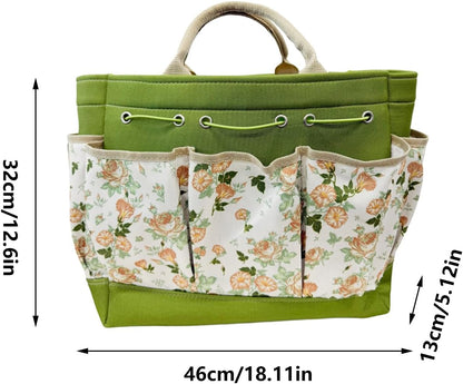 Genérico Panier De Jardinage Avec Poignée En Oxford, Spacieux, Porte-outils De Jardinage Multi-poches Pour Femmes, Hommes, Jardiniers, électriciens, Cour, Patio, Pelouse, Gants De Travail, Gadgets