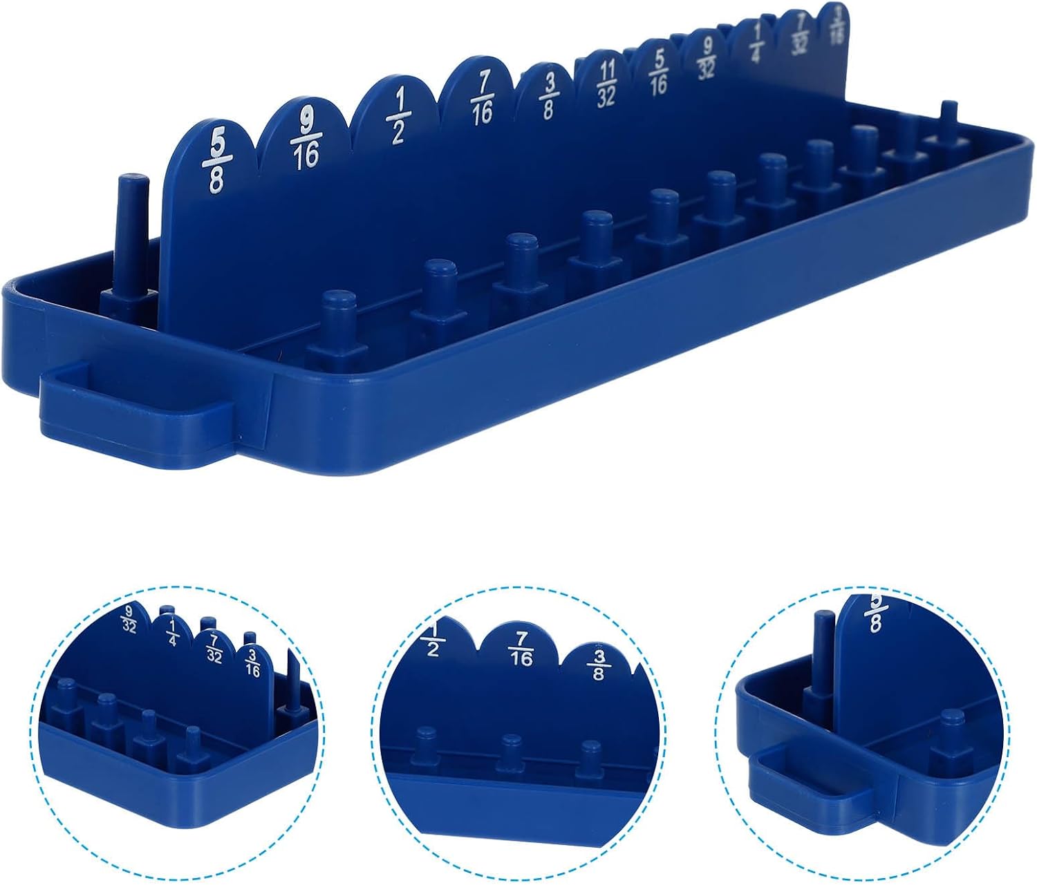 Jojofuny Support De Prises Multifonctionnel En Pp Bleu, Organisateur De Douilles Résistant Sans Bavures, Pour Atelier Et Rangement Des Clés