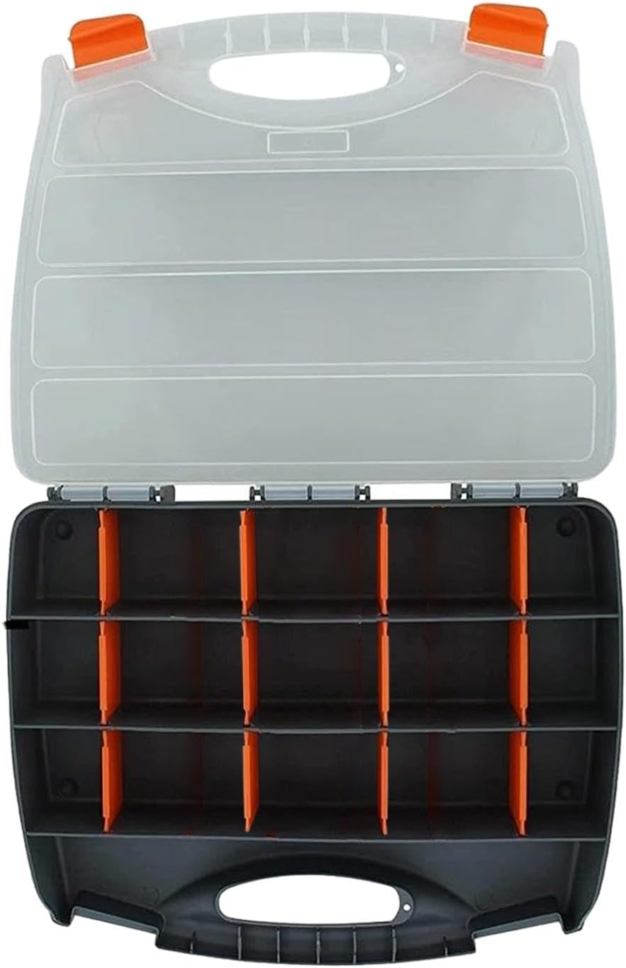  Organisateur De Matériel, Organisateur De Petites Pièces,Organisateur De Vis Portable | Organisateur De Pièces 12x2x10 Pouces Avec Séparateurs Amovibles, Boîte à Outils Pour Matériel, Vis, Boulons, Cl