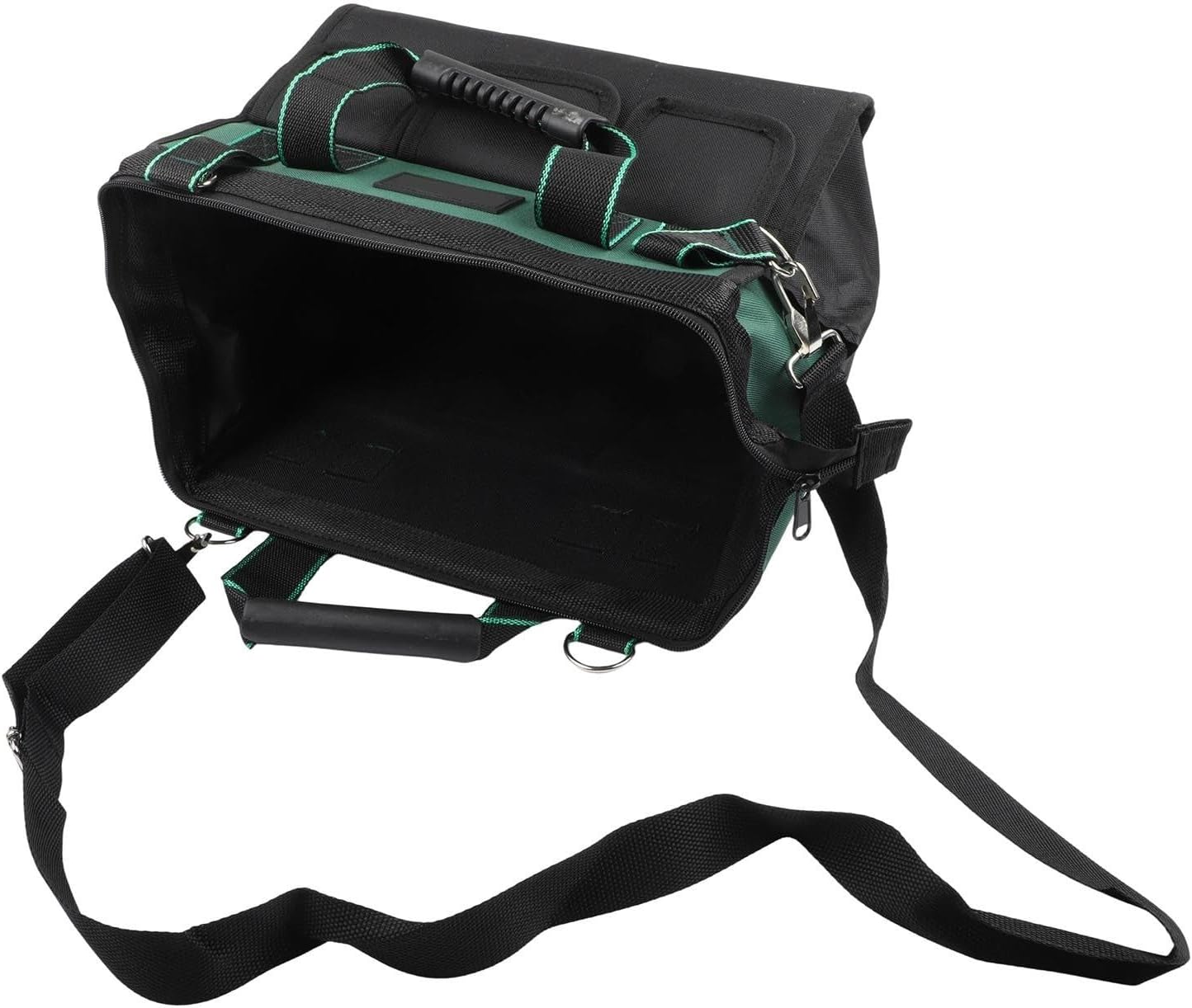  Sac à Outils Robuste Vert De 40,6 Cm Avec Plusieurs Compartiments Et Sangle Rembourrée Pour Un Transport Facile (B)