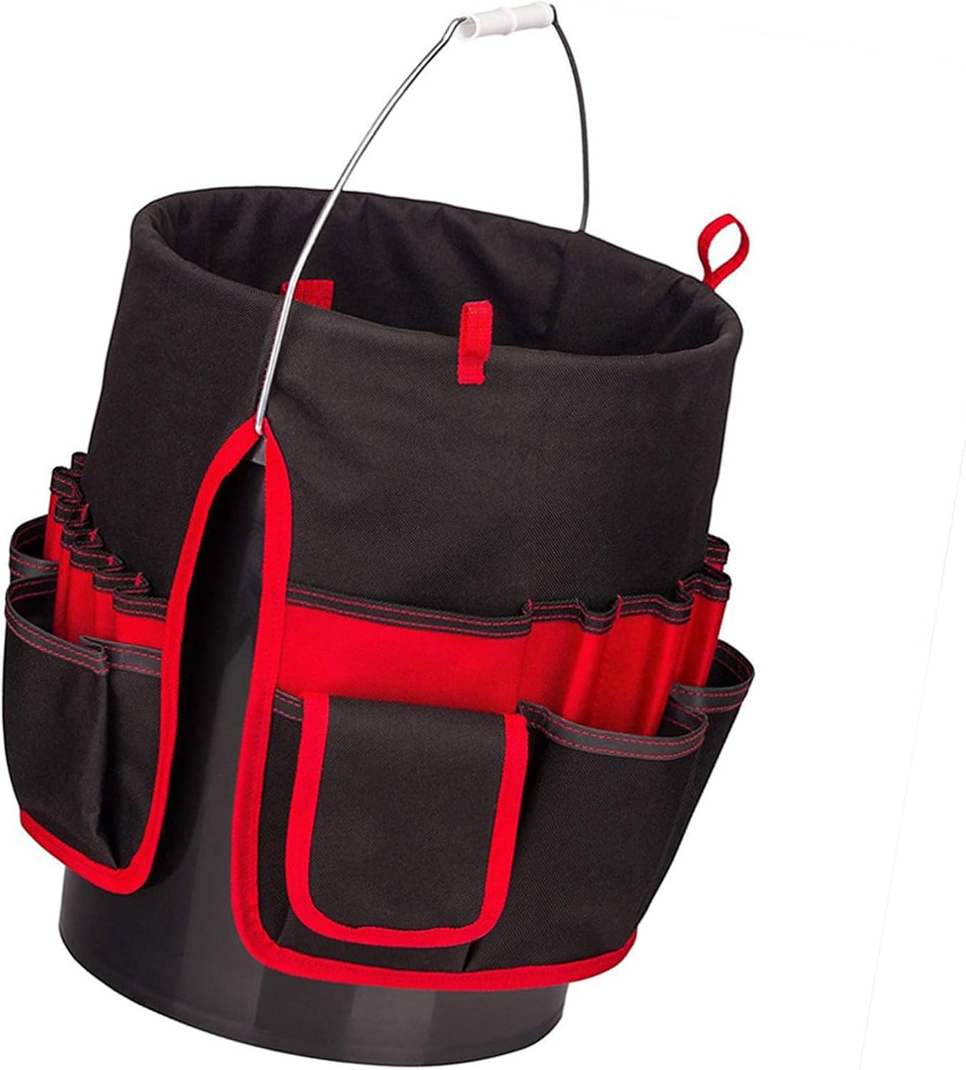  Porte-outils Multifonction Avec Poches Spacieuses Pour Outils à Main Et Atelier En Plein Air En Forme De Seau