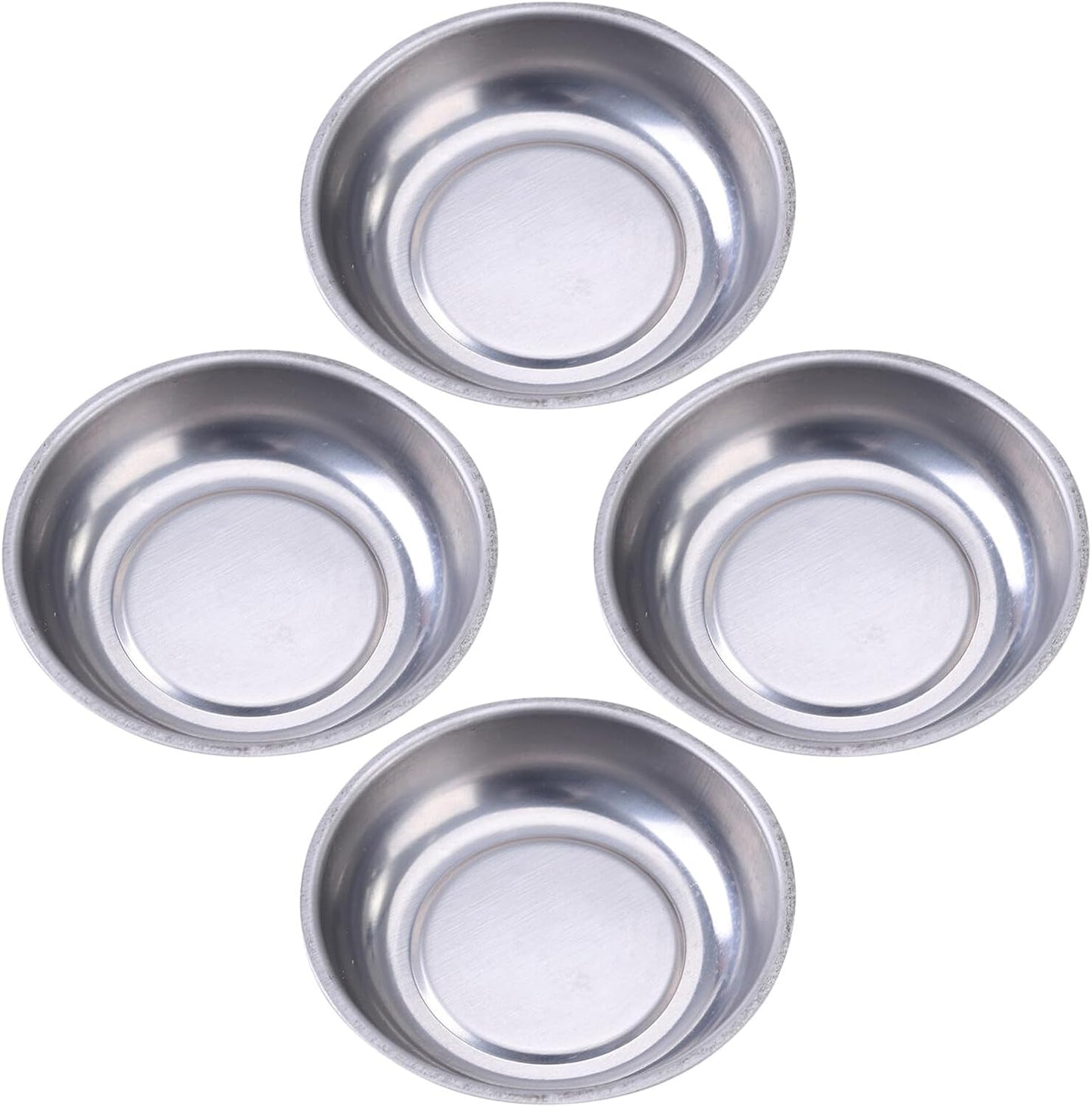  Gatuida Lot De 4 Bols Porte-pièces Magnétiques Ronds En Acier Inoxydable Pour Vis Et Outils, Adhérence Sécurisée Base En Caoutchouc Anti-rayures, Pour Atelier Et Usage Professionnel