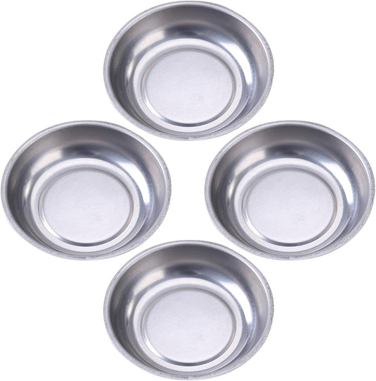  Gatuida Lot De 4 Bols Porte-pièces Magnétiques Ronds En Acier Inoxydable Pour Vis Et Outils, Adhérence Sécurisée Base En Caoutchouc Anti-rayures, Pour Atelier Et Usage Professionnel