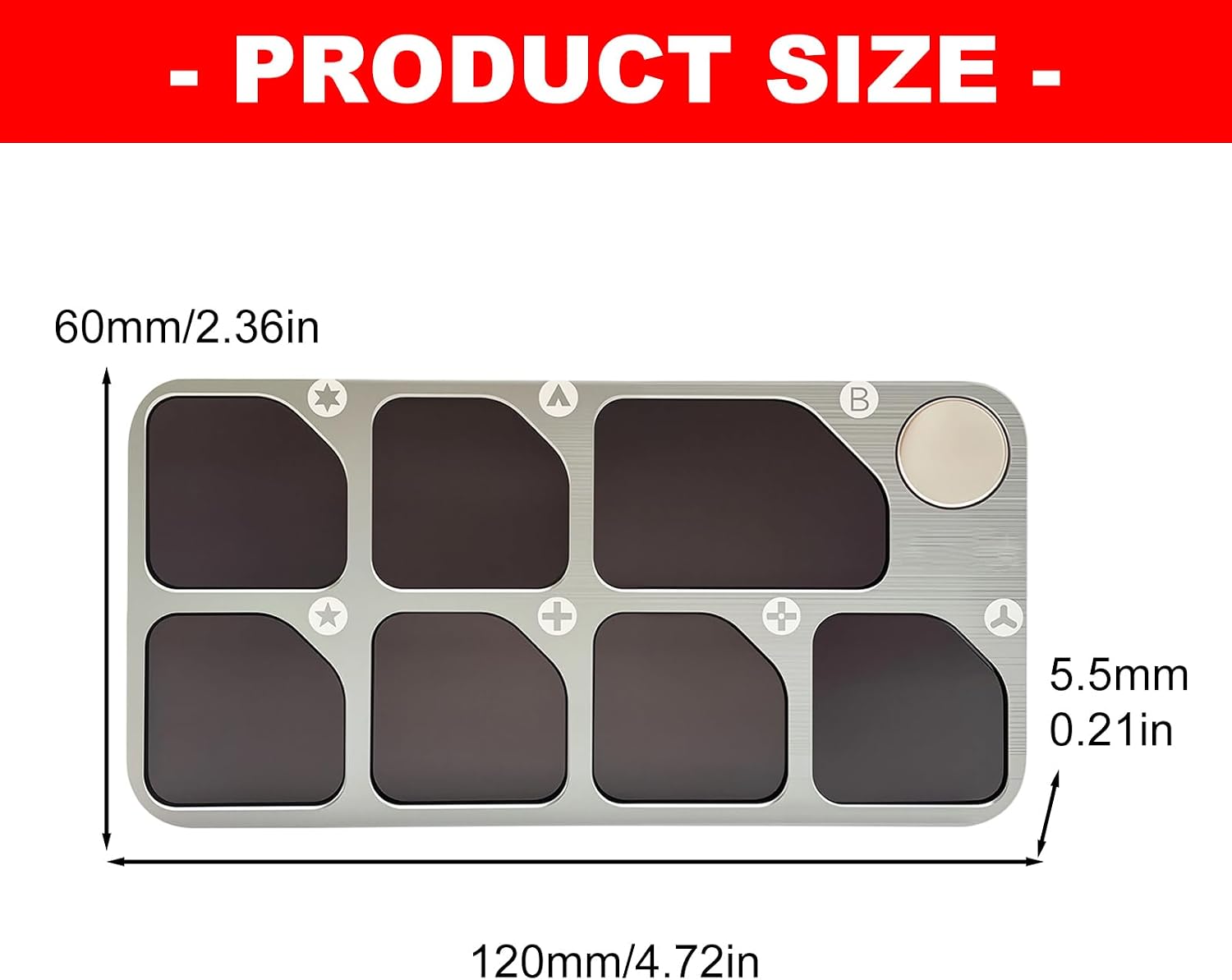  Plateau De Réparation En Aluminium Avec Aimant Puissant Pour Organiser Les Petites Pièces Pendant La Fixation De L ' Appareil, Panneau De Rangement à Vis, Organisateurs électroniques
