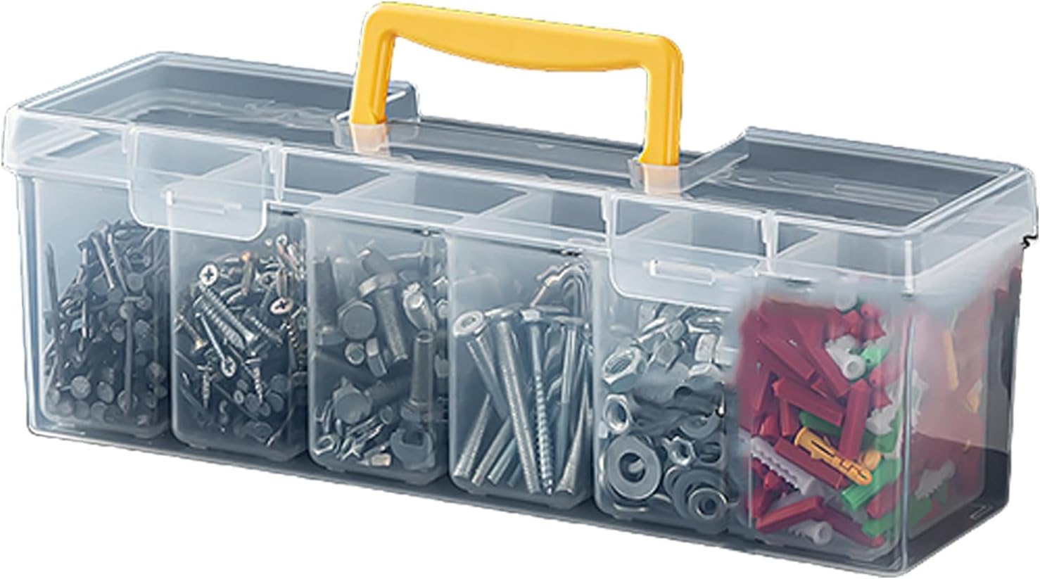  Boîte De Rangement Multifonction Portable Avec Compartiment Amovible Pour Voiture, Camping, Outils Ménagers, Solution De Rangement Compacte