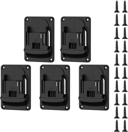  Lot De 5 Porte-outils Muraux En ABS Pour Appareils Sans Fil 18 V, Systèmes D'installation Rapide, Rangement Sécurisé Avec Design Antidérapant, Supports Muraux