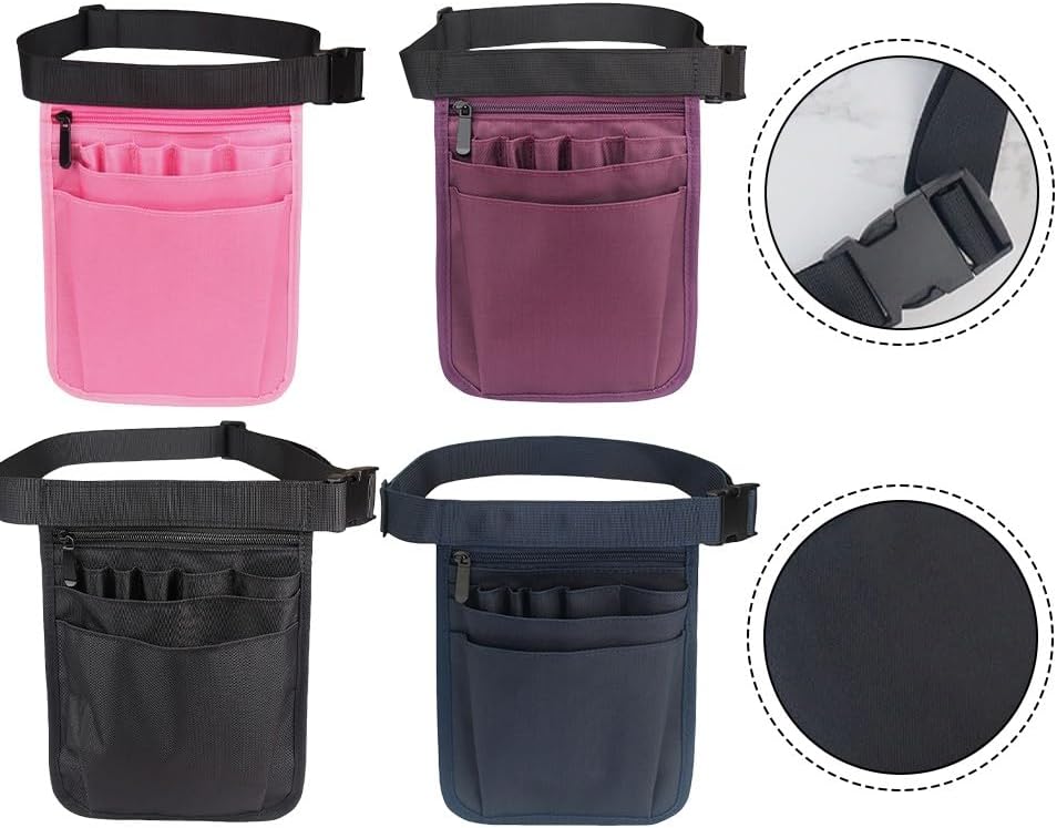  Sac Banane Réglable Avec 8 Poches Séparées Pour Outils Ceinture Utilitaire Avec Boucle à Dégagement Rapide En Tissu Oxford Pour Et Professionnels Du Service (bleu)