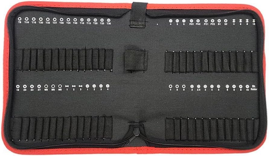  Generic Sac De Rangement Pour Embouts, Porte-embouts Portatif Avec Fermeture éclair, Petit Sac Pour Les Embouts De Tournevis, 22.4 Cm X 17.7 Cm X