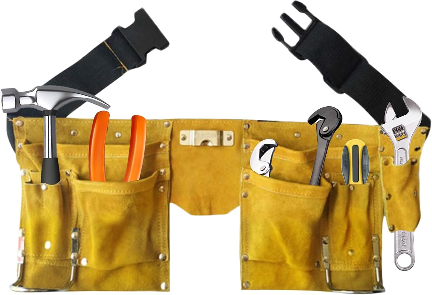  Pochette De Travail,Porte-Outils Portable Robuste - Pochette À Outils Pour Tablier De Travail | Pour Construction Réparation Utilitaire Bricolage Maison Maintenance Atelier Jardin Extérieur