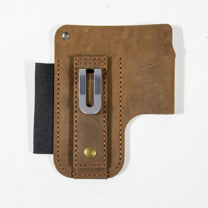 GENERIC Support De Lampe De Poche – Porte-outils Multifonction En Cuir Rétro – Pour Plantation, Récolte, élagage, Amélioration De La Maison, Construction, Plombier, Menuiserie, Travail Du Bois