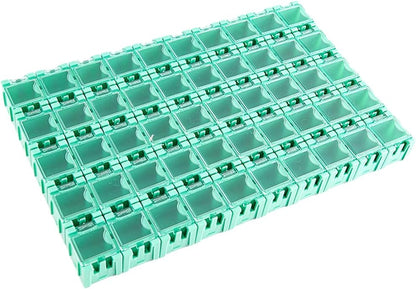  Lot De 50 Boîtes De Rangement Empilables Pour Pièces électroniques, Résistances, Condensateurs, PCB, Boîtier En Plastique, Pour Rangement D'outils Pour Les Amateurs (gris)