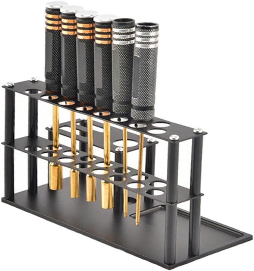 GENERIC Support De Rangement Pour Tournevis De Bureau | Organiseur D'outils Avec Plateau à Vis Intégré | Porte-tournevis Multifonction Pour Pinces, Ciseaux Et Petits Outils De Réparation | Parfait Pour