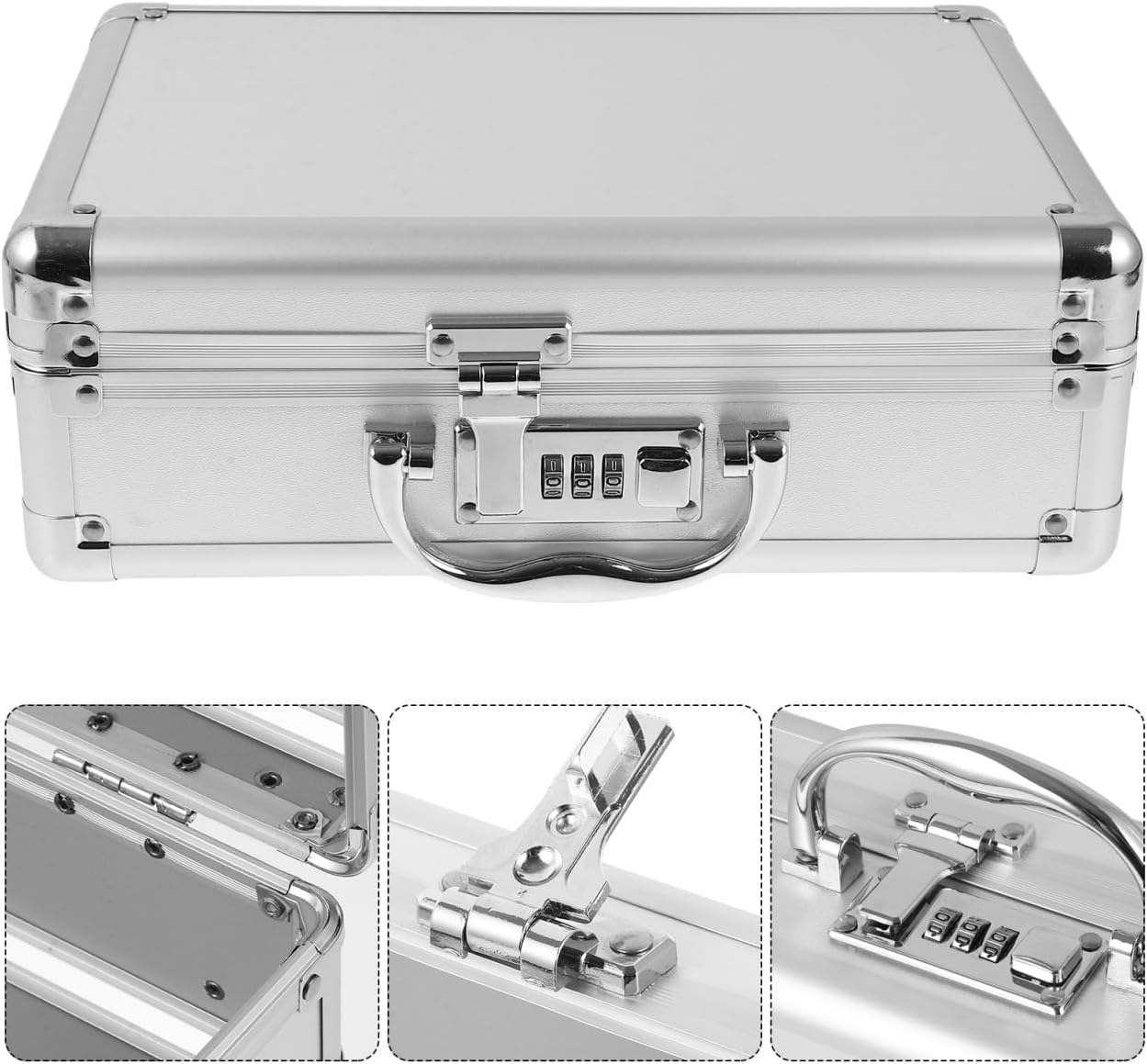  Healeved Trousse à Outils Mallette à La Recherche De Mallette En Métal Pour Homme, étui De Transport Rigide, Boîte à Outils Robuste, Organisateur D'outils De Mécanique, étui à Outils Portable Pour