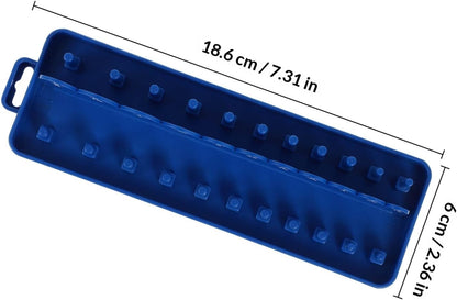  Jojofuny Support De Prises Multifonctionnel En Pp Bleu, Organisateur De Douilles Résistant Sans Bavures, Pour Atelier Et Rangement Des Clés