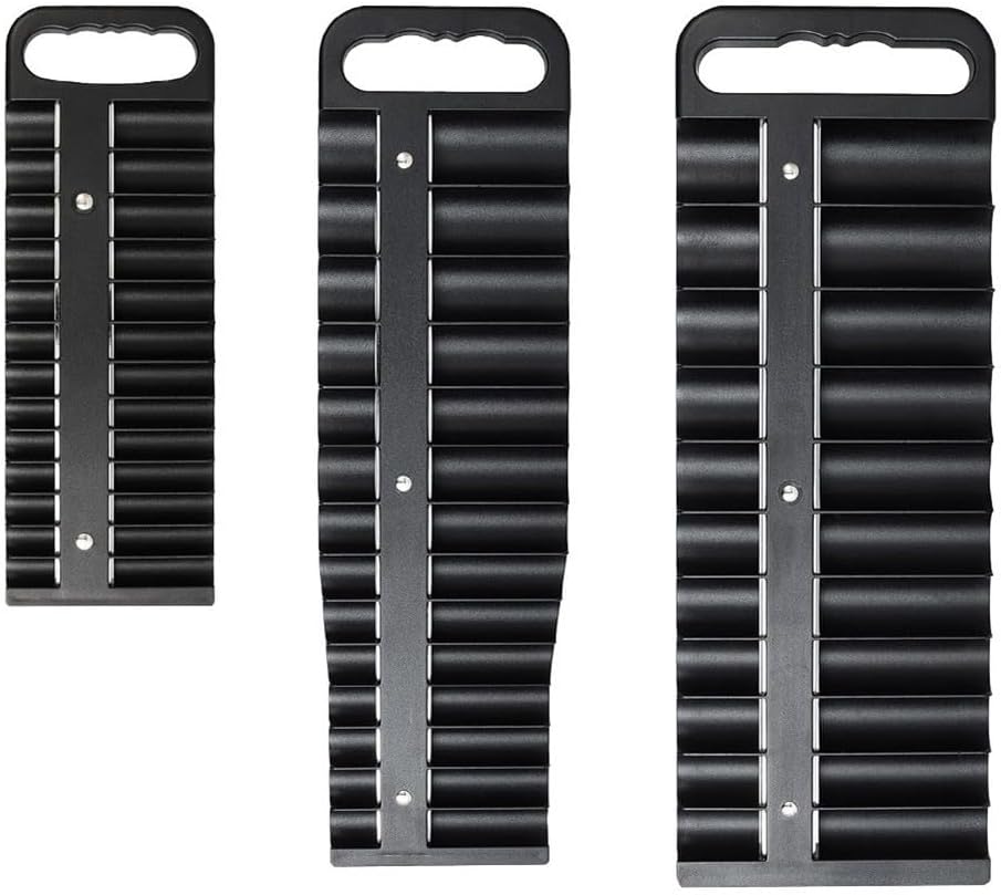  Plateau De Rangement De Douilles Avec Dos Magnétique Pour Disques De 6,35 Mm, 76 Pièces, Robuste En ABS, Rouge (rouge)