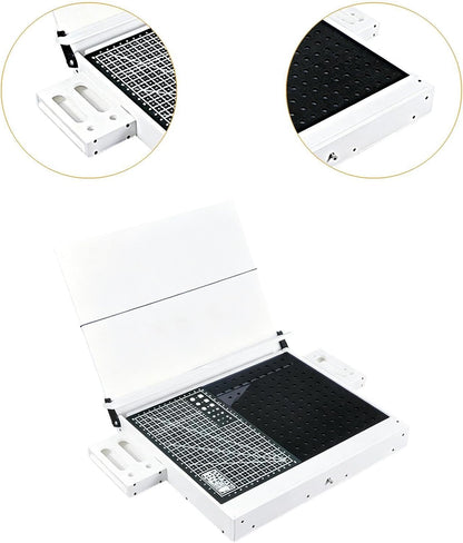  MagiDeal Établi Pour La Fabrication Maquettes, Boîte Construction Maquettes, Poste Travail Pour Pièces Précision, Organisateur D'outils, Blanc