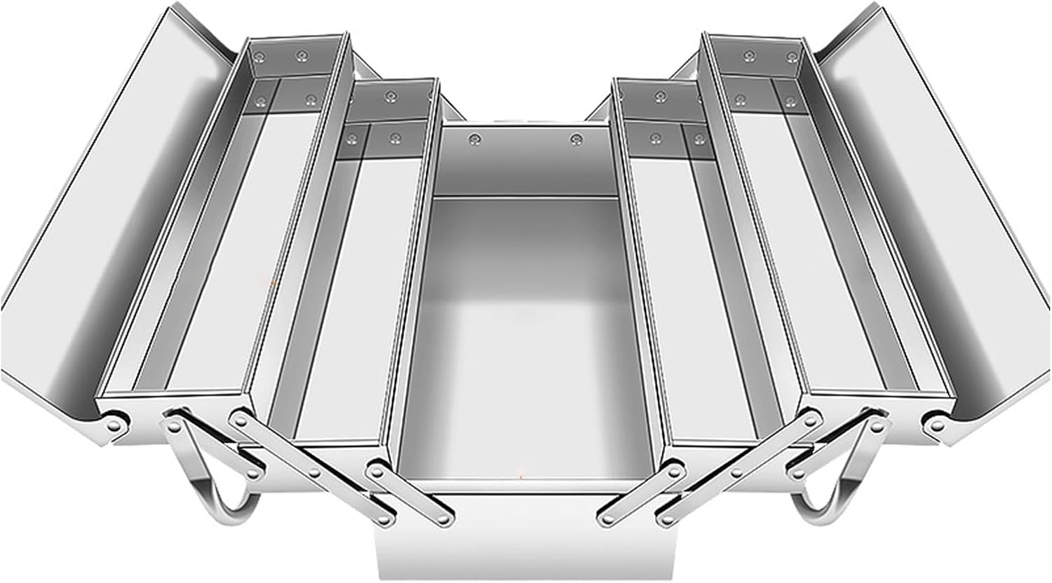  Boîtes À Outils Pliage En Acier Inoxydable Boîte Des Organisateurs Avec Double/Trois Couches Pour Stockage D'outils Efficace Une Portabilité Facile