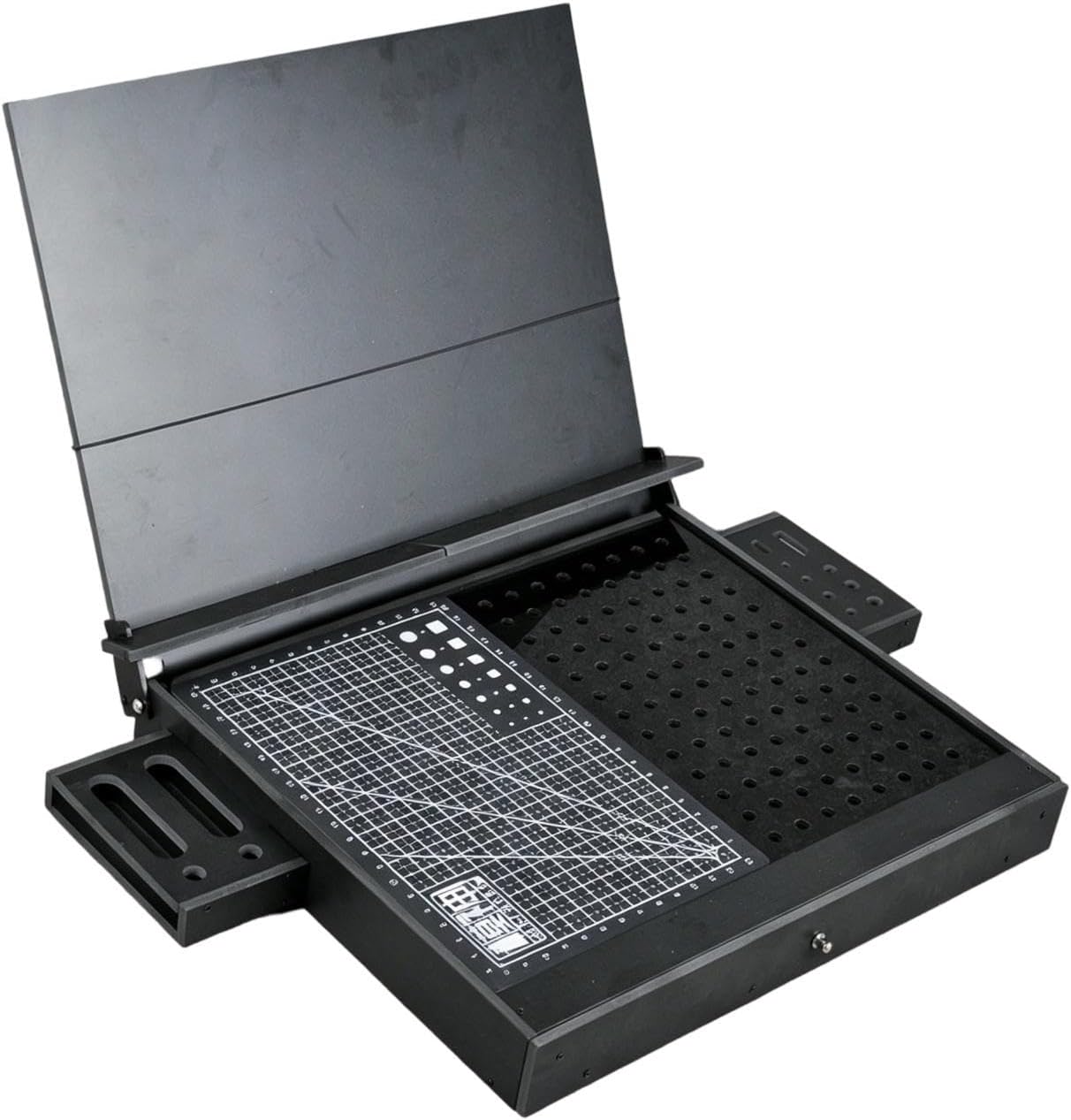  MagiDeal Établi Pour La Fabrication Maquettes, Boîte Construction Maquettes, Poste Travail Pour Pièces Précision, Organisateur D'outils, Blanc