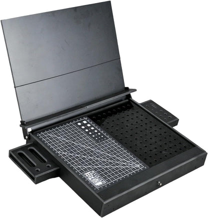  MagiDeal Établi Pour La Fabrication Maquettes, Boîte Construction Maquettes, Poste Travail Pour Pièces Précision, Organisateur D'outils, Blanc