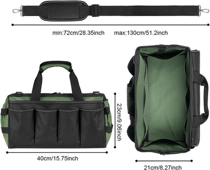 GENERIC Sac à Outils | Sac Fourre-tout Robuste à 16 Poches – Sacs à Outils D'électricien à Large Ouverture – Pour Homme, Mécanicien, électricien, Charpentier, Garage, Voyage, Réparation, Tournevis, Clés