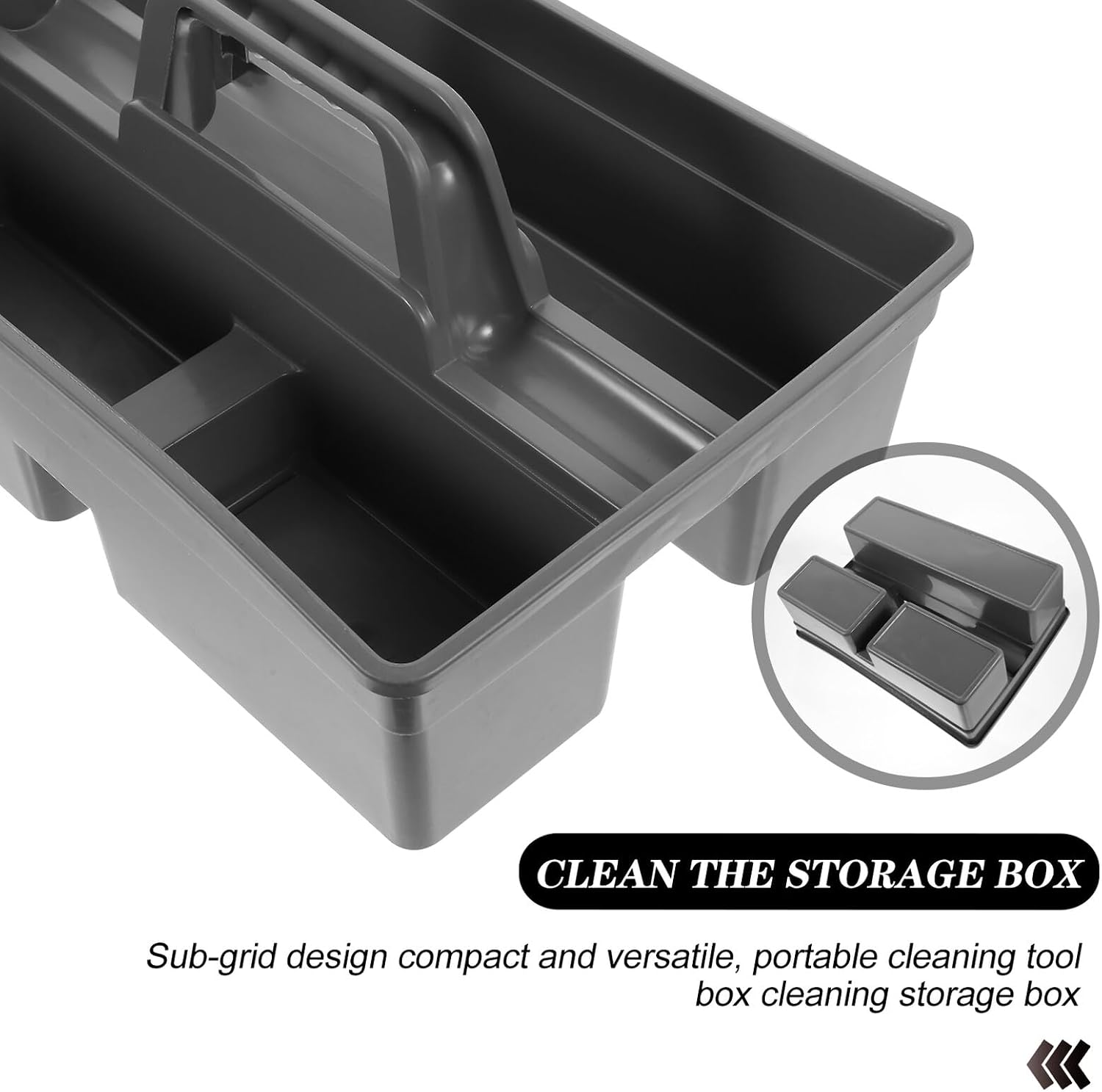  STOBAZA Boîte De Rangement Pour Produits De Nettoyage Portable Avec Poignée En Pp, Organiseur Pratique Pour Outils De Nettoyage à Main, Maison Voiture