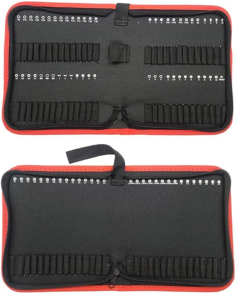  Generic Sac De Rangement Pour Embouts, Porte-embouts Portatif Avec Fermeture éclair, Petit Sac Pour Les Embouts De Tournevis, 22.4 Cm X 17.7 Cm X