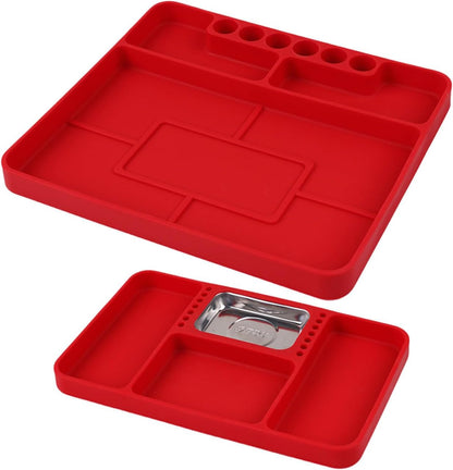  Plateau à Outils En Silicone Souple Pliable Et Facile à Nettoyer Pour Les Techniciens Gestion Efficace Des Outils Dans Les Réparations En Atelier